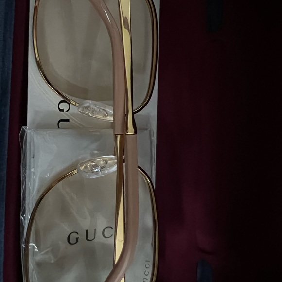 Authentic Gucci Gold Glasses Size 55 - Picture 3 of 3